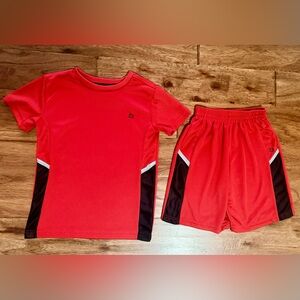 RBX Red Activewear Top & Shorts Set
